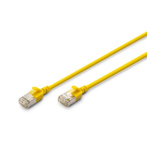 CAT 6A F-FTP Slim Patch cord, Cu, LSZH AWG 32/7, length 1.5m, Yellow