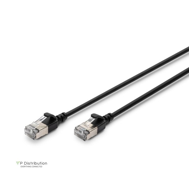 CAT 6A F-FTP Slim Patch cord, Cu, LSZH AWG 32/7, length 3m, Black