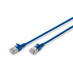 CAT 6A F-FTP Slim Patch cord, Cu, LSZH AWG 32/7, length 5m, Blue