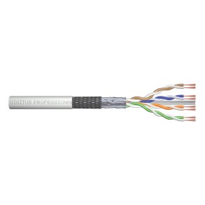 CAT 6 SF-UTP patch cable, raw 305 m, paper box, AWG 26/7, LSZH, sx, grey