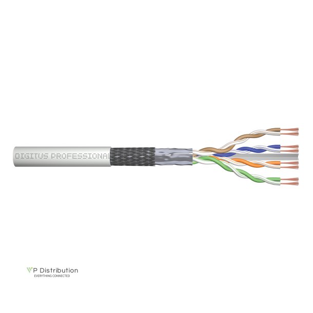 CAT 6 SF-UTP patch cable, raw 305 m, paper box, AWG 26/7, LSZH, sx, grey