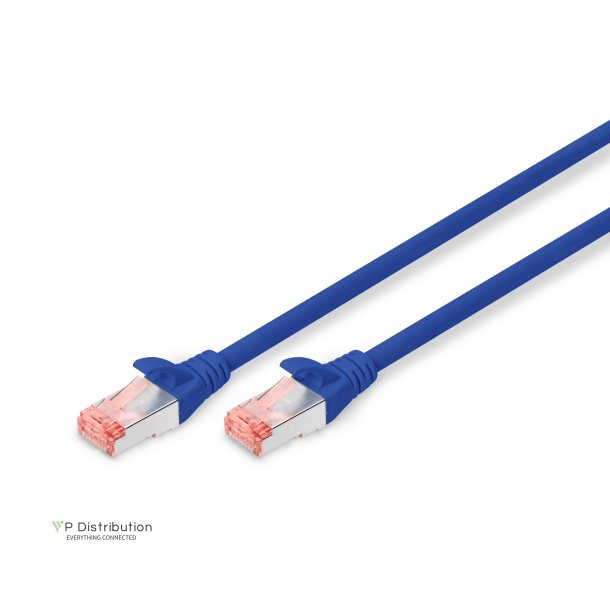 CAT 6 S-FTP patch cord, Cu, LSZH AWG 27/7, length 0.25 m, color blue