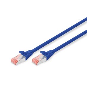 CAT 6 S-FTP patch cord, Cu, LSZH AWG 27/7, length 0.5 m, color blue