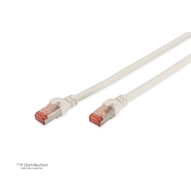 CAT 6 S-FTP patch cord, Cu, LSZH AWG 27/7, length 0.5 m, color white