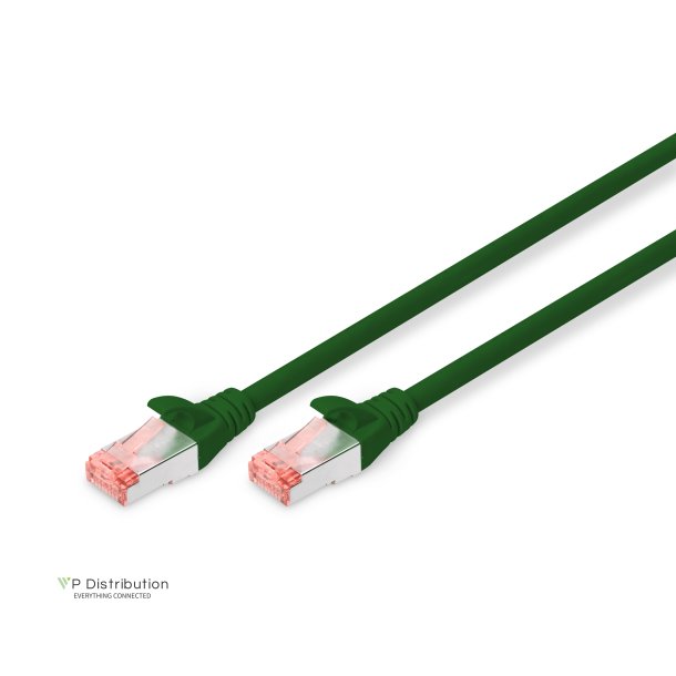 CAT 6 S-FTP patch cord, Cu, LSZH AWG 27/7, length 2 m, color green