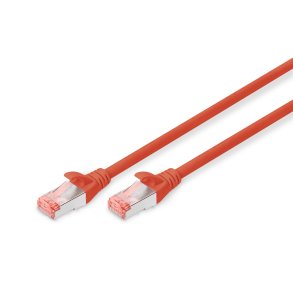 CAT 6 S-FTP patch cord, Cu, LSZH AWG 27/7, length 10 m, color red