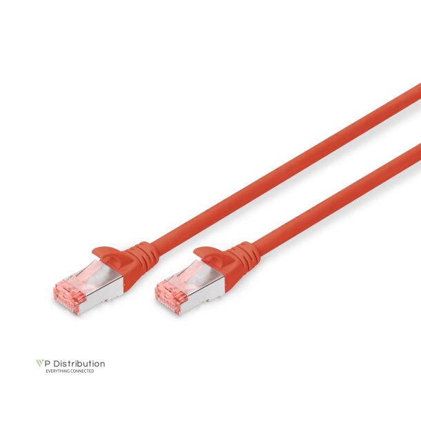 CAT 6 S-FTP patch cord, Cu, LSZH AWG 27/7, length 10 m, color red