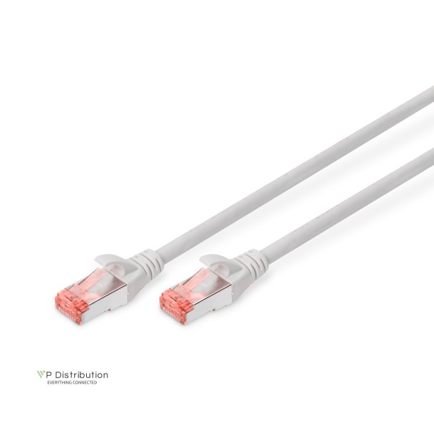 CAT 6 S-FTP patch cord, Cu, LSZH AWG 27/7, length 10 m, color grey