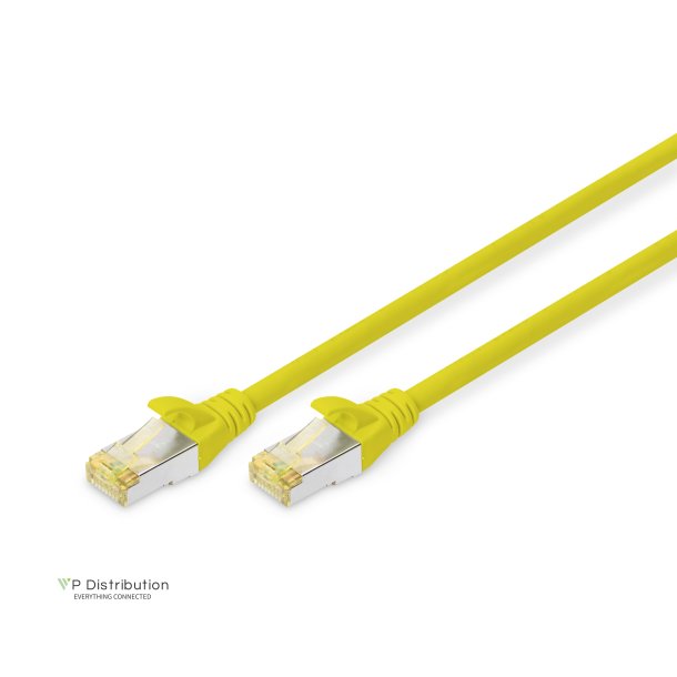 CAT 6A S-FTP patch cord, Cu, LSZH AWG 26/7, length 0.5 m, color yellow