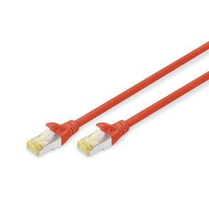 CAT 6A S-FTP patch cord, Cu, LSZH AWG 26/7, length 1 m, color red
