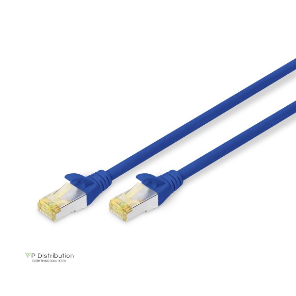 CAT 6A S-FTP patch cord, Cu, LSZH AWG 26/7, length 10 m, color blue