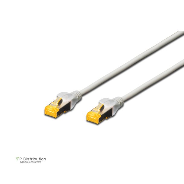 CAT 6A S-FTP patch cord, Cu, LSZH AWG 26/7, length 10 m, color grey