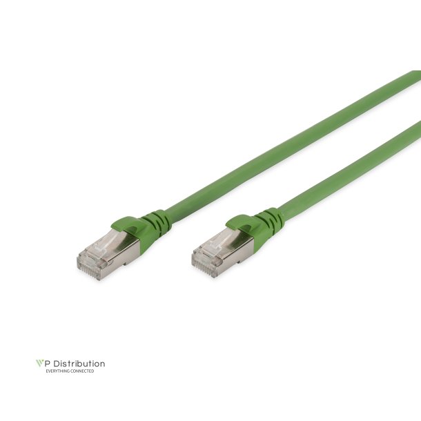 CAT 6A S-FTP patch cord, Cu, PUR AWG 26/7, 3.00 m, green, (similar to RAL 6018)