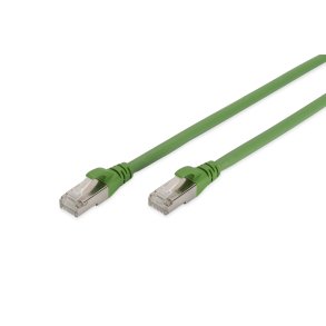 CAT 6A S-FTP patch cord, Cu, PUR AWG 26/7, 7.00 m, green, (similar to RAL 6018)