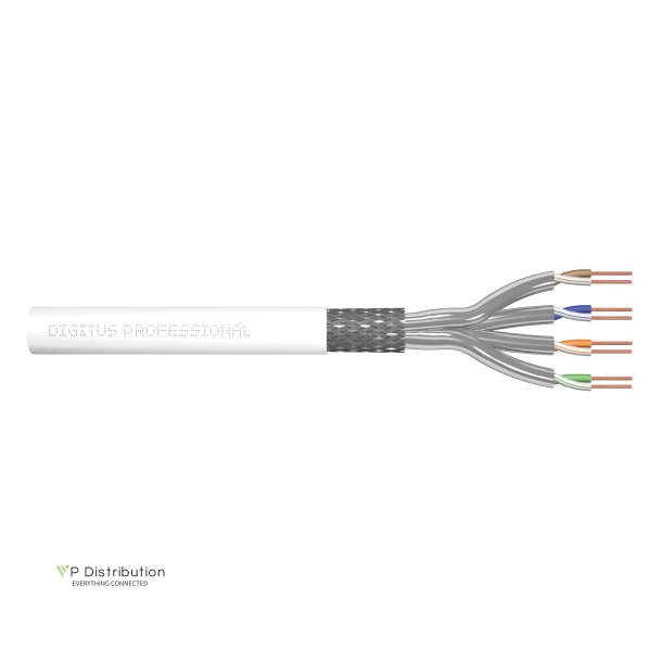CAT 7 S-FTP installation cable, 305 m, box, 1200MH AWG 26/1, 600 MHz, Dca, LSZH-3, color RAL9003