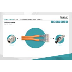 CAT 7 S-FTP installation cable, 1200 MHz Cca (EN 50575), AWG 23/1, 500 m drum,