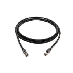 CAT 8.1 S-FTP patch cord, Cu, LSZH AWG 24/7, length 1 m, color black