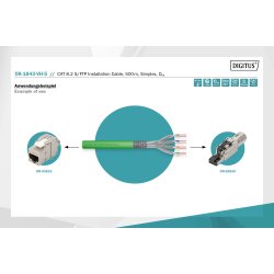 CAT 8.2 S-FTP installation cable, 2000 MHz Dca (EN 50575), AWG 22/1, 1000 m drum, green