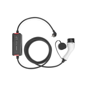 EV charger, 5m, 230 V, Type F 7/4 to EV Type 2, Adjustable charging power 1,8; 2,3; 2,8; 3,7 kW