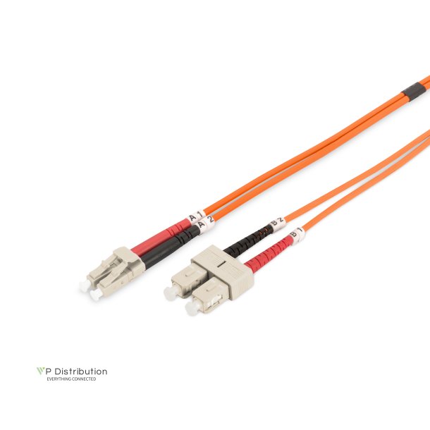 Digitus FO patch cord, duplex, LC to SC MM OM2 50/125 &micro;, 3 m