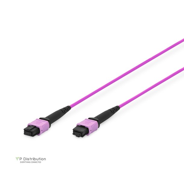 Digitus DIGITUS Fiber Optic Patchcord, MPO to MPO, Female OM4, Multimode 50/125 &micro;, 15m, Method A, violet