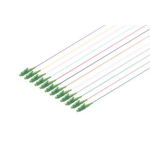 Digitus FO pigtail set, 12 pcs., LC (APC), SM OS2 09/125 µ loose buffer, color code DIN IEC 304, 2 m