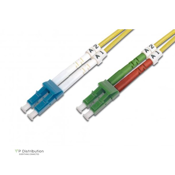 Digitus FO patch cord, duplex, LC (APC) to LC (PC) SM OS2 09/125 , 2 m