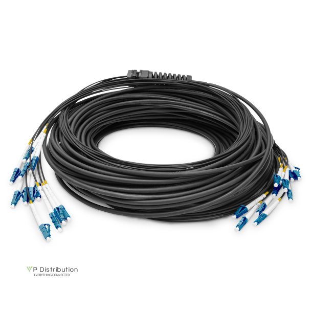 Digitus Breakout cable 12 Fibers, SM G.657.A1 LC/UPC-LC/UPC, universal, color black, 75m