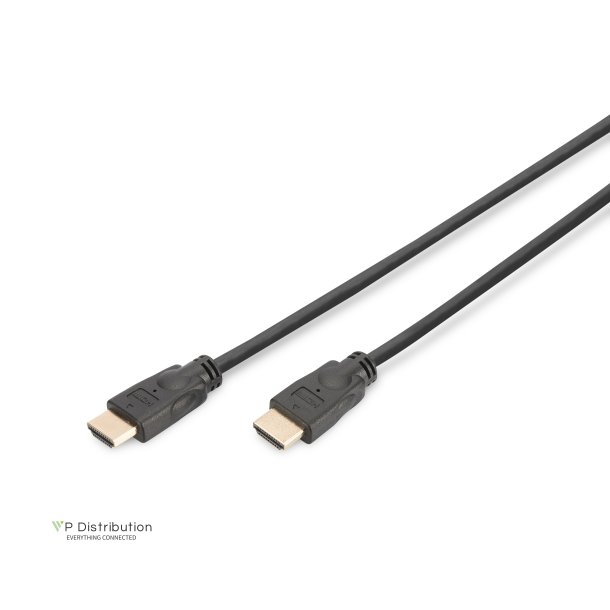 Digitus HDMI Premium High Speed Connection Cable, Type A M/M, 5.0m, w/Ethernet, Ultra HD, 4K@60Hz, gold, bl
