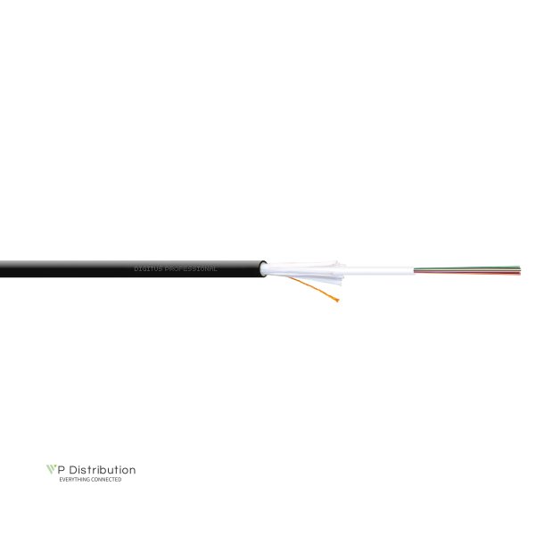 Digitus FO A-I-DQ(ZN)BH 4E9/125&micro;, SM, OS2, 4 fibers Indoor/Outdoor, LSZH, Dca, black, length 1 m
