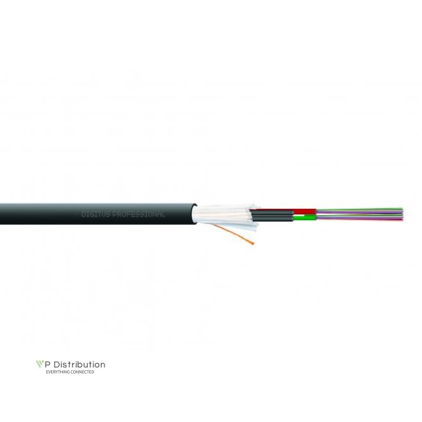 Digitus FO A-I-DQ(ZN)BH 24E9/125, SM, OS2, 24 fibers Indoor/Outdoor, LSZH, Dca, black, length 1 m