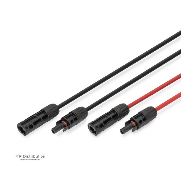 Solar Extension cable, 4 sqmm, MC4 connector 5m,4sqmm,halogen-free,UV-res.,flex,IP67,2pcs