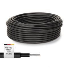Solar Installation cable,H1Z2Z2-K,6sqmm,PV 50m,black,solarpanel,inverter,chargecontroller