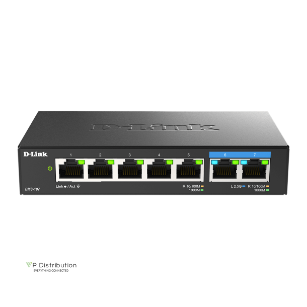 D-Link DMS-107/E 7-Port Switch Multi-Gigabit Unmanaged