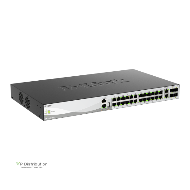 D-Link DMS-3130-30PS/E 30-Port Layer 3, PoE 740W  Multi-Gigabit Stack Switch