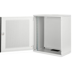 Digitus 12U wall mounting cabinet, SOHO, unmounted 595x540x400 mm, perf. front door, grey