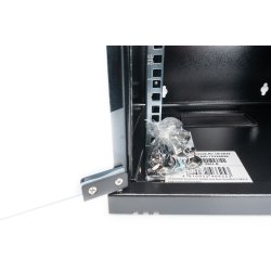 Digitus 254 mm (10") 6U wall mounting cabinet 330x312x300 mm, color black (RAL 9005)