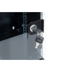 Digitus 254 mm (10") 6U wall mounting cabinet 330x312x300 mm, color black (RAL 9005)
