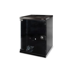 Digitus 254 mm (10") 9U wall mounting cabinet 464x312x300 mm, color black (RAL 9005)