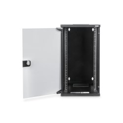 Digitus 254 mm (10") 12U wall mounting cabinet 592x312x300 mm, color black (RAL 9005)