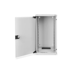 Digitus 254 mm (10") 12U wall mounting cabinet 592x312x300 mm, color grey (RAL 7035)