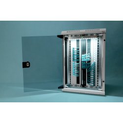 Digitus 10" and 19" combi wall mounting cabinet 10U horizontal (10"), 5U vertical (19"), grey