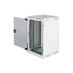Digitus 10" and 19" combi wall mounting cabinet 10U horizontal (10"), 5U vertical (19"), grey