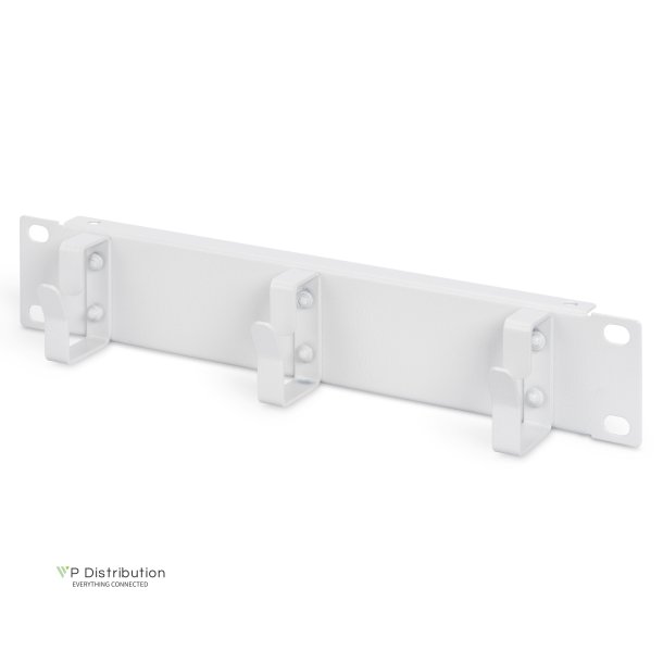 Digitus 254 mm (10") 1U cable management panel 3x cable rings, 44x254x50 mm, grey (RAL 7035)