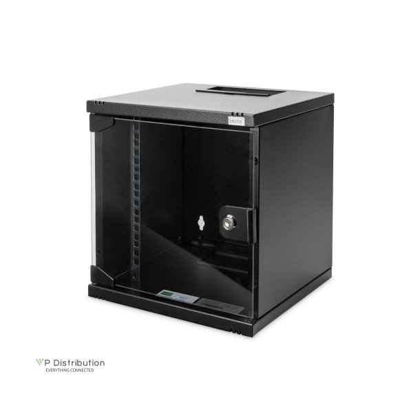 Digitus 10 inch network bundle, incl. 6U cabinet, black shelf, PDU, 8-port switch, CAT 6 patch panel