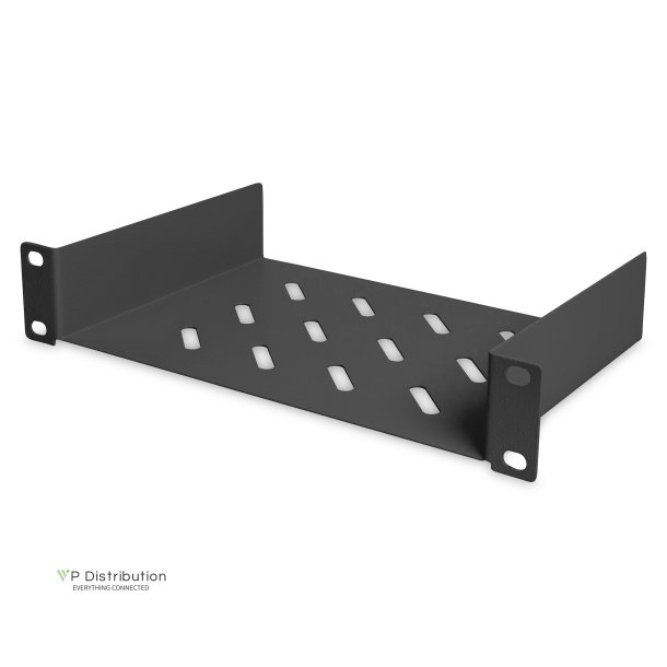 Digitus 254 mm (10") 1U fixed shelf 44x254x150 mm, color black (RAL 9005)