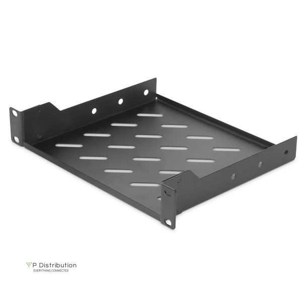 Digitus 254 mm (10") 1U fixed shelf 44x255x201 mm, color black (RAL 9005)