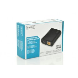 Digitus Multifunction USB Network Server, 1-port Network USB Hub, NAS, Print Server, USB 2.0, RJ45