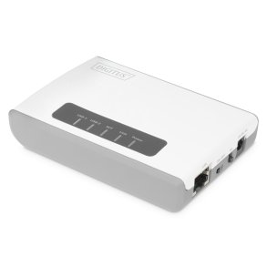 Digitus Wireless 300N Multifunction Network Server 2-port, USB2.0, Network USB Hub, Print Server