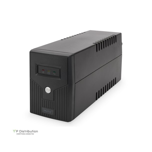 Digitus Line-Interactive UPS, 600VA/360W 12V/7Ah x1 battery,2x CEE 7/7 outlet,RJ-11,LED